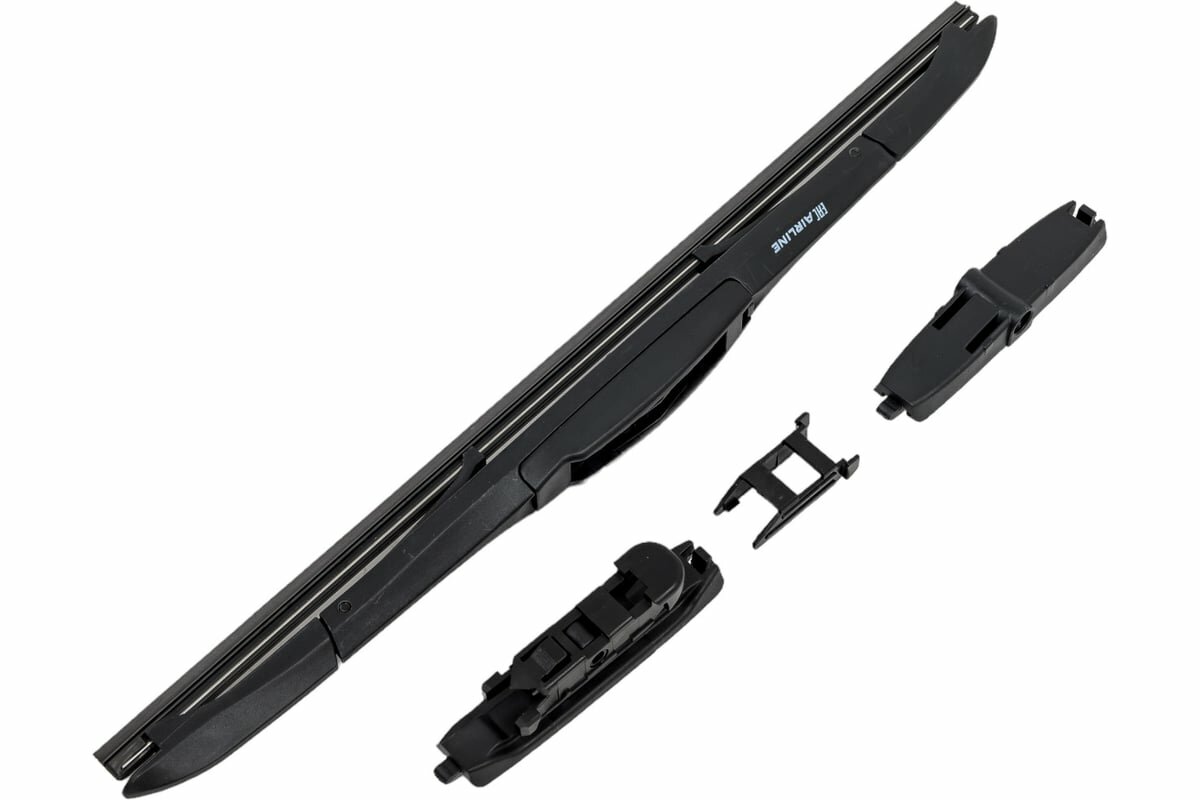 Щетка стеклоочистителя гибридная AIRLINE 3 адаптера в коробке 38см/15