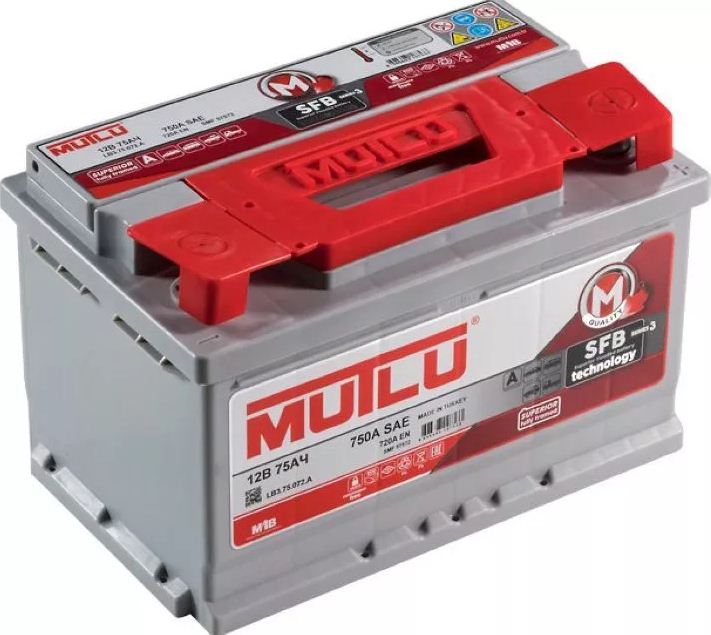 Аккумулятор MUTLU 75 А/ч обр.п (LB3.75.072 A-12V 75 720 (EN), 57209) низкий