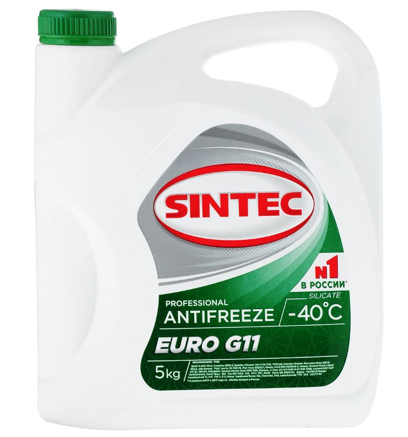 Антифриз Sintec Euro G-11 green 5кг